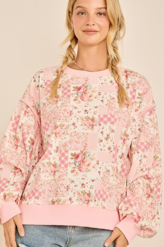 Oversized Floral Sweatshirt