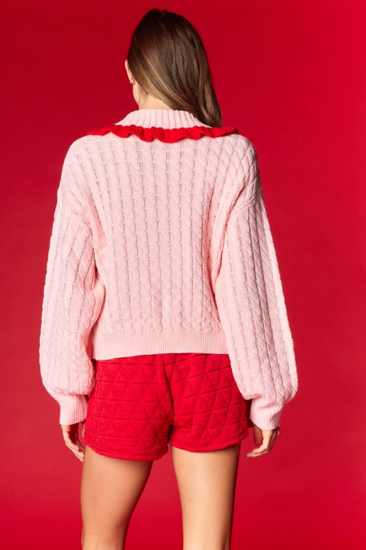 Santa Patch Knit Cardigan
