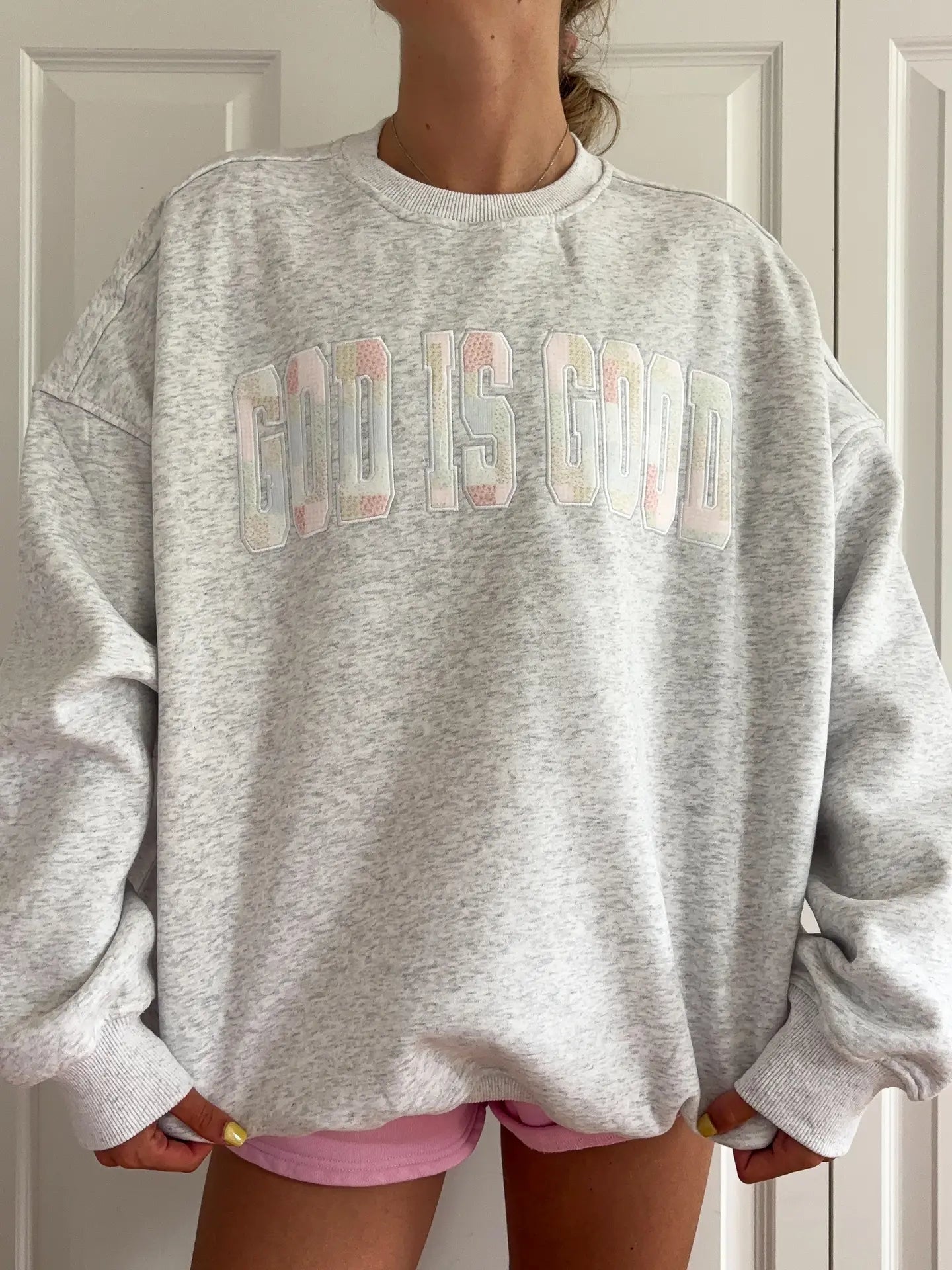 God Is Good Patchwork Sweatshirt