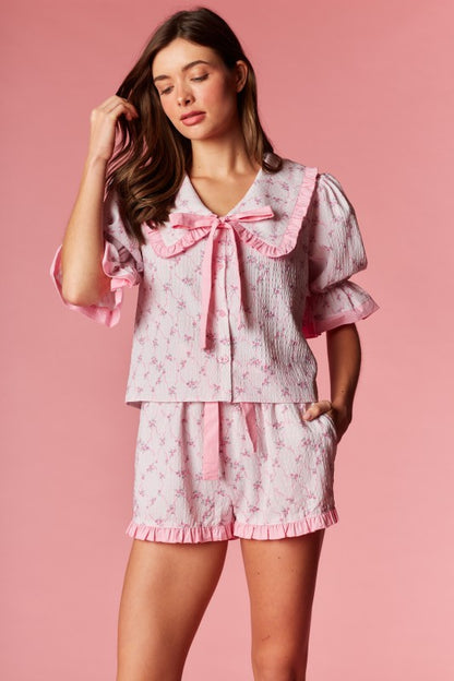Pink sailor Lounge Set