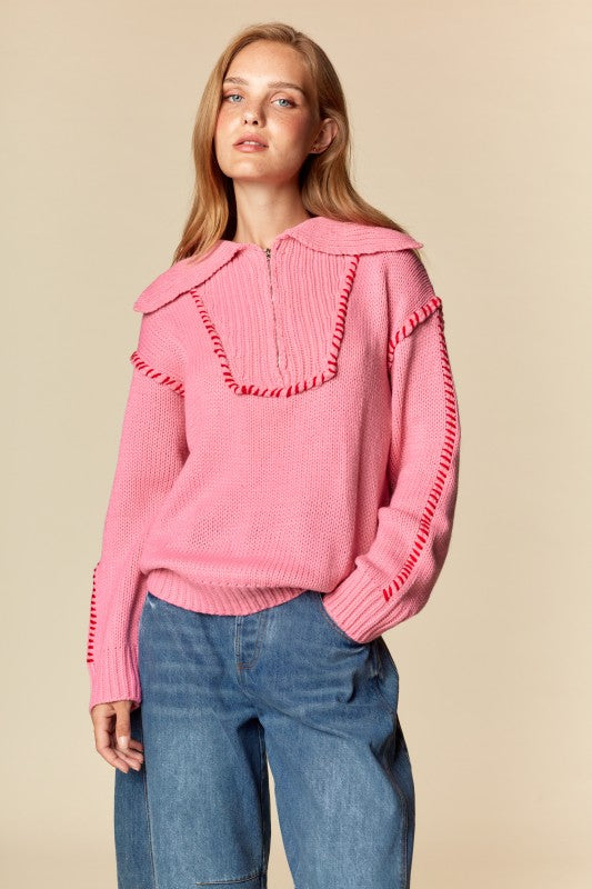 Blanket Half Zip Up Oversized Sweater