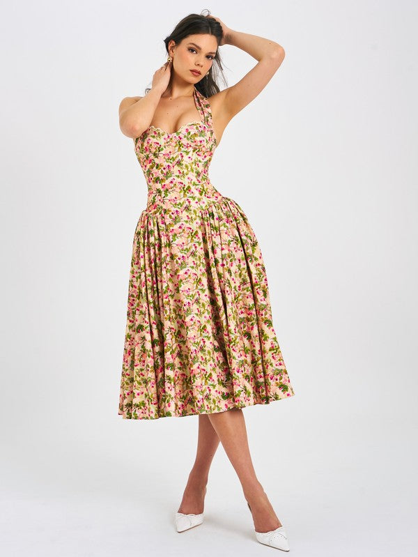Halter Corset Maxi Dress Pre Order