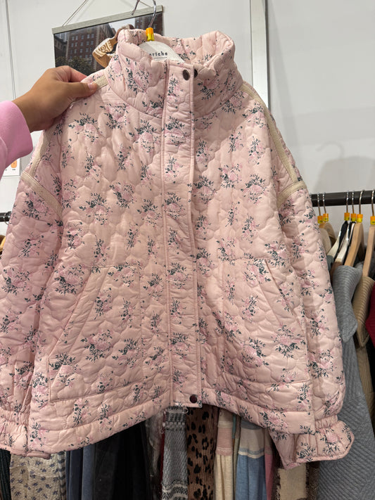 Blush Floral Oversized Jacket Size Down November