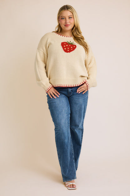 PRE ORDER Strawberry Paradise Stitch Sweater