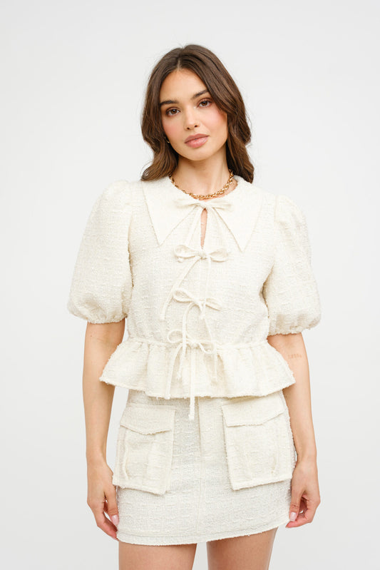 Vintage Romance Ivory Blouse