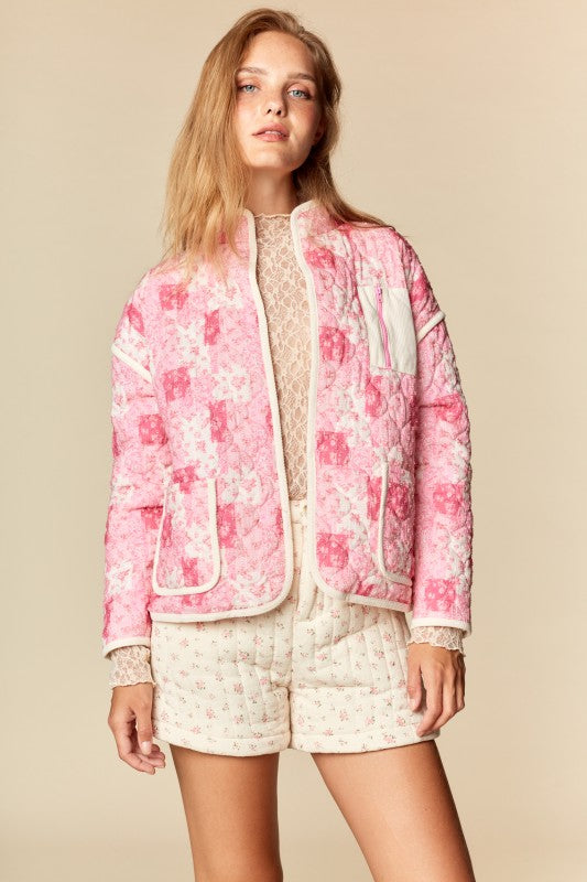 Quilted Patchwork Floral Jacket