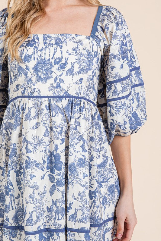 Chinoiserie Chic Cotton Dress