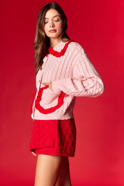 Santa Patch Knit Cardigan