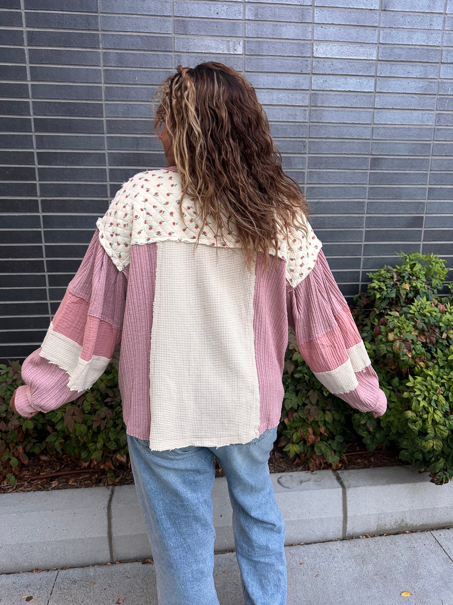 Noonacore Oversized Patchwork Shirt
