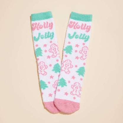 Lovely Pinkmas Fuzzy Socks Assorted Pack of 4