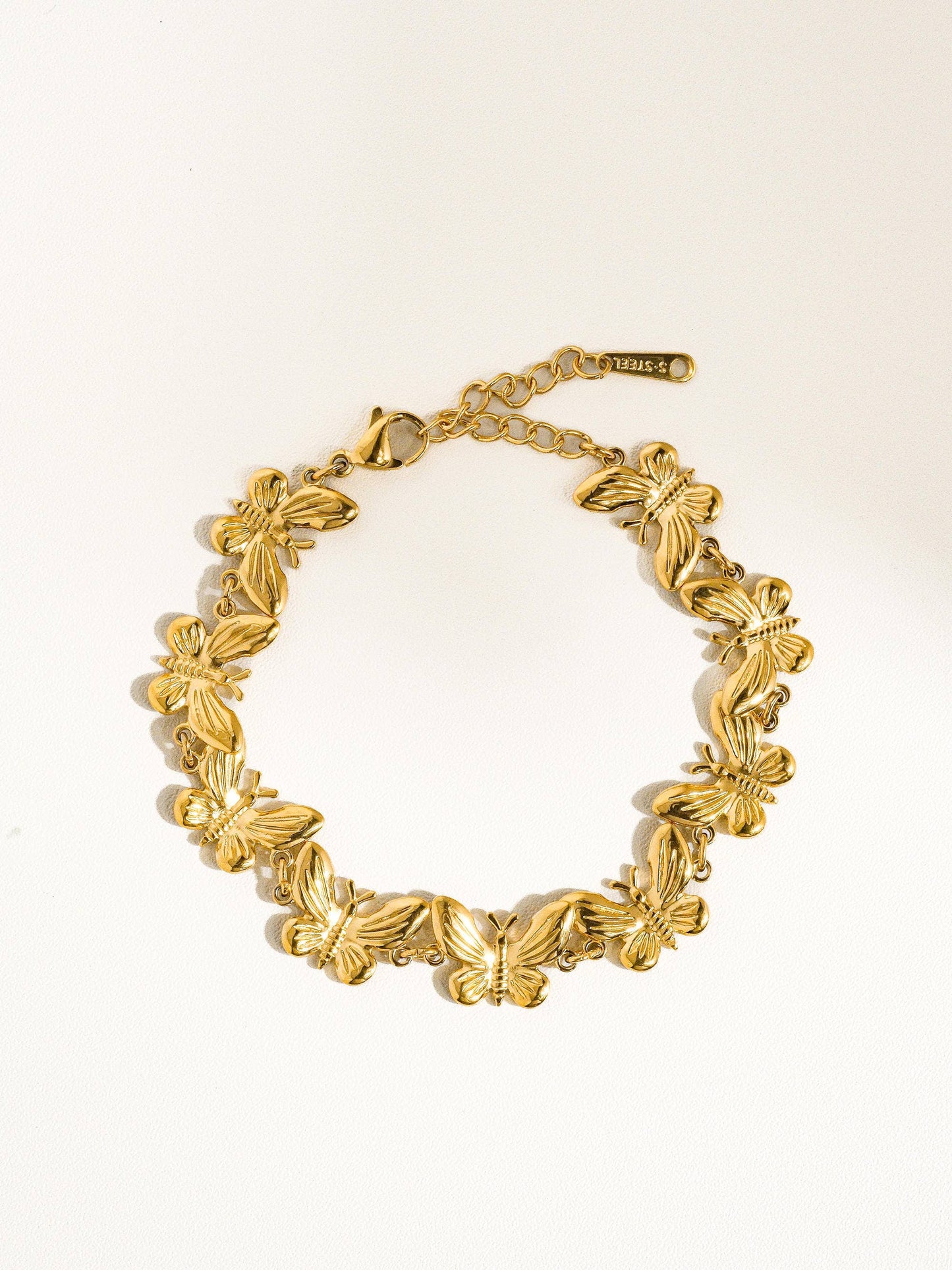 Cocoon 18K Gold Plated Non-Tarnish Butterfly Chain Bracelet