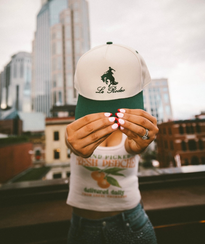 Le Rodeo w Horse - Green Vintage Trucker Hat